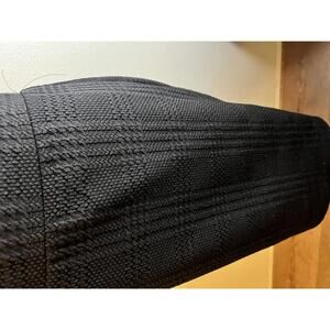 Classic Black Textured Pencil Skirt with Stretch